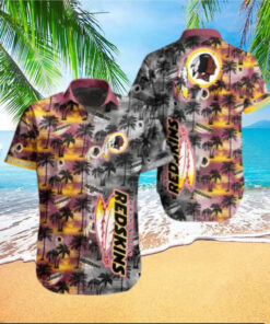 Washington Commanders Tropical Sunset Hawaiian Shirt