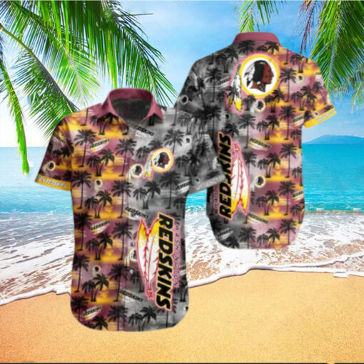 Washington Commanders Tropical Sunset Hawaiian Shirt