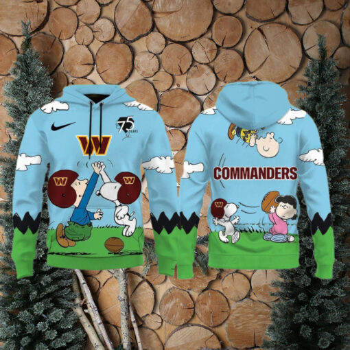 Washington Commanders X Snoopy Peanuts 75th Anniversary Hoodie
