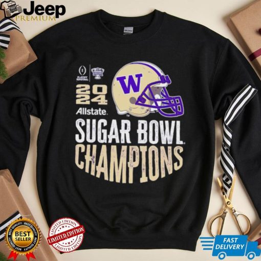 Washington Huskies 2024 Sugar Bowl Champions helmet shirt