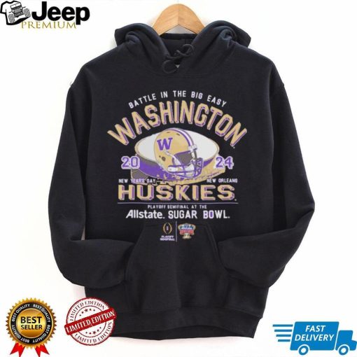 Washington Huskies Battle In The Big Easy 2024 Sugar Bowl Stadium Shirt