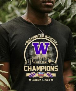 Washington Huskies Champions 2024 Sugar Bowl City Skyline Shirt