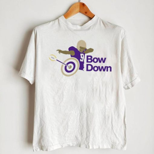 Washington Huskies Michael Penix Jr. bow down archer celly shirt