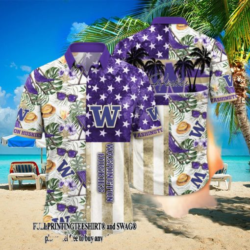 Washington Huskies NCAA Flower Gift Ideas All Over Printed Hawaii Shirt And Tshirt