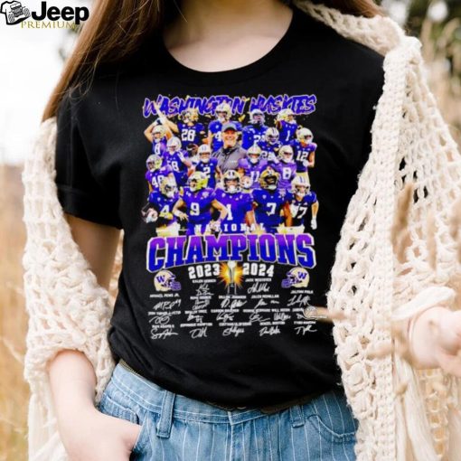 Washington Huskies National Champions 2023 2024 signatures shirt