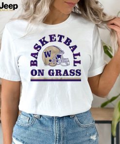 Washington Huskies football basketball on grass shirt