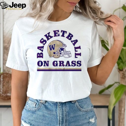 Washington Huskies football basketball on grass shirt