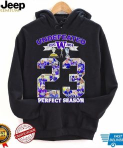 Washington Huskies undefeated 2023 2024 perfect season signatures shirt