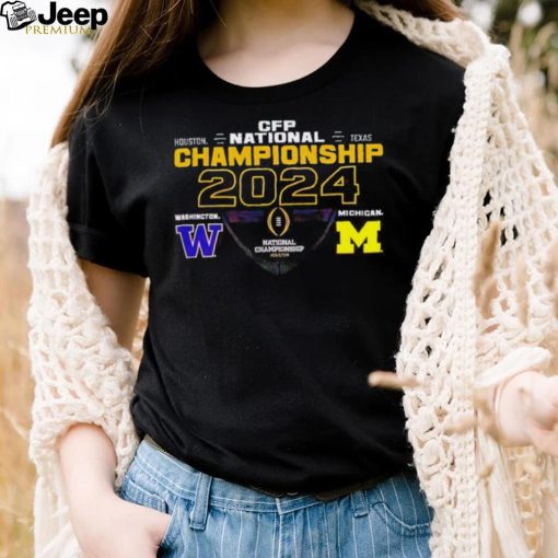 Washington Huskies vs Michigan Wolverines 2024 CFP National Championship matchup shirt