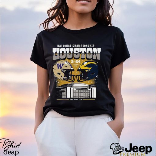 Washington Huskies vs Michigan Wolverines National Championship Houston NRG Stadium 2024 Shirt