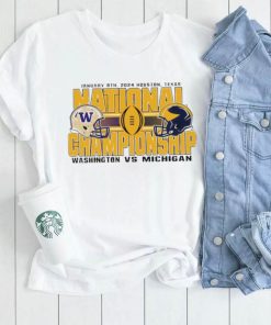 Washington Huskies vs Michigan Wolverines gold 2024 national championship bound shirt