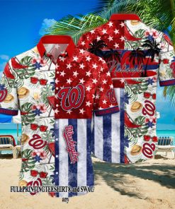 Washington Nationals MLB Flower For Fans 3D Hawaii Shirt And Tshirt