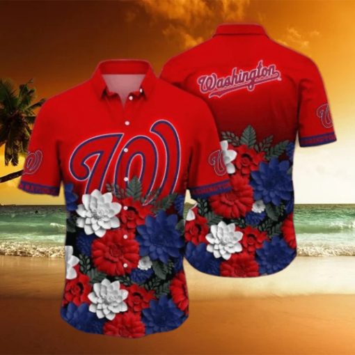 Washington Nationals MLB Flower Hawaii Shirt And Tshirt For Fans