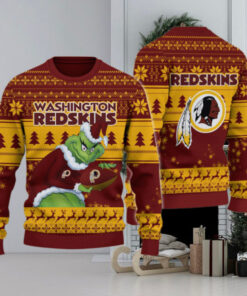 Washington Redskin Grinch Ugly Christmas Sweater