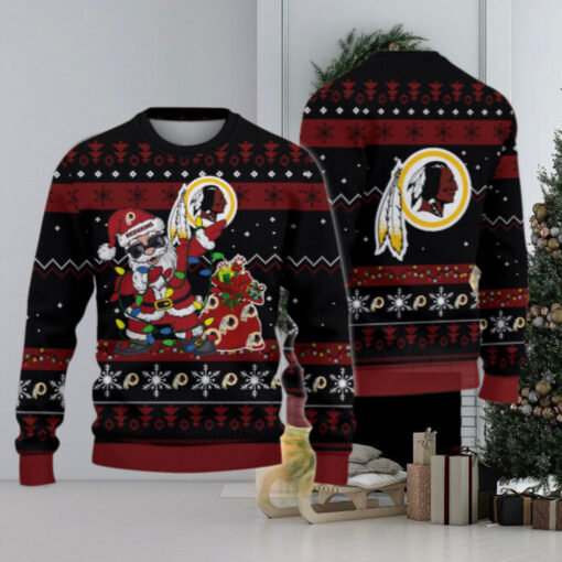 Washington Redskin Santa Claus Ugly Christmas Sweater