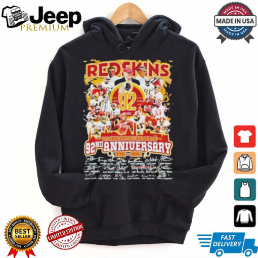 Washington Redskins 92nd Anniversary 1932 2024 T Shirt