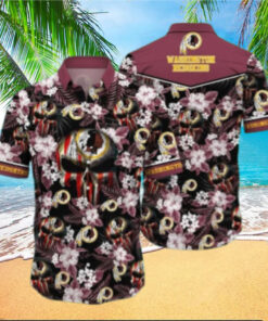 Washington Redskins Floral Freedom Hawaiian Shirt
