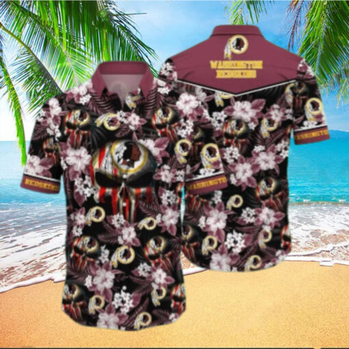 Washington Redskins Floral Freedom Hawaiian Shirt