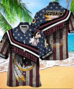 Washington Redskins Mickey Patriotic Star Hawaiian Shirt