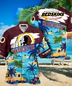 Washington Redskins NFL Personalized Hawaiian Shirt Beach Shorts