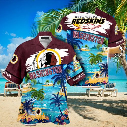 Washington Redskins NFL Personalized Hawaiian Shirt Beach Shorts