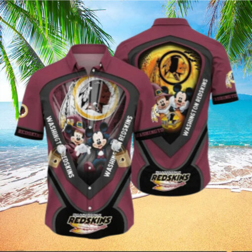 Washington Redskins Patriotic Bloom Hawaiian Shirt