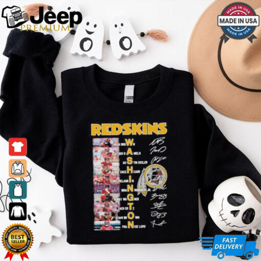 Washington Redskins Team Football Players Signatures Shirt