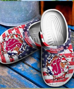 Washington State Broken Wall Football Ncaa Crocs