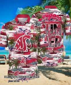 Washington State Cougars NCAA Flower Pattern All Over Printed Hawaii Shirt And Tshirt