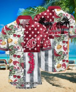 Washington State Cougars NCAA Flower Unique Full Print Hawaii Shirt And Tshirt