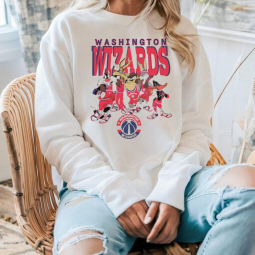 Washington Wizards Looney Tunes characters NBA basketball shirt