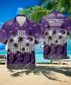 Weber State Wildcats Hawaiian Shirt Pattern Coconut Tree All Over Print For Men And Women