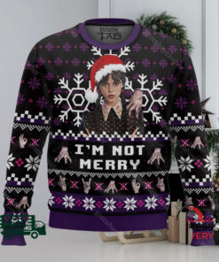 Wednesday and the Hand Ugly Christmas Sweater