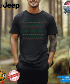 Weed Marijuana Let It Grow Ugly Christmas shirt featuring a playful design with marijuana leaves and 