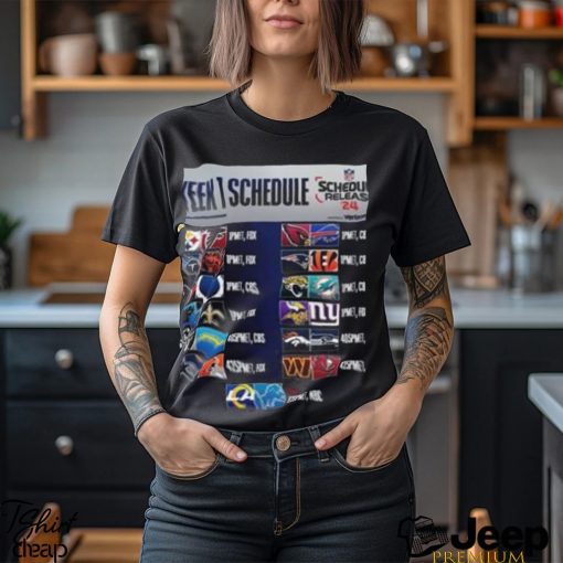 Week 1 Schedule List NFL 2024 T Shirt