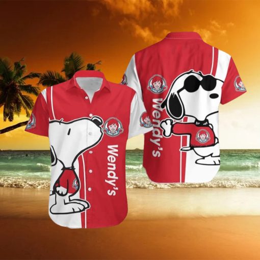 Wendy’s Logo Brand Snoopy Hawaiian Shirt Gift Summer