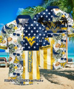 West Virginia Mountaineers NCAA Flower For Fans Full Printed Hawaii Shirt And Tshirt