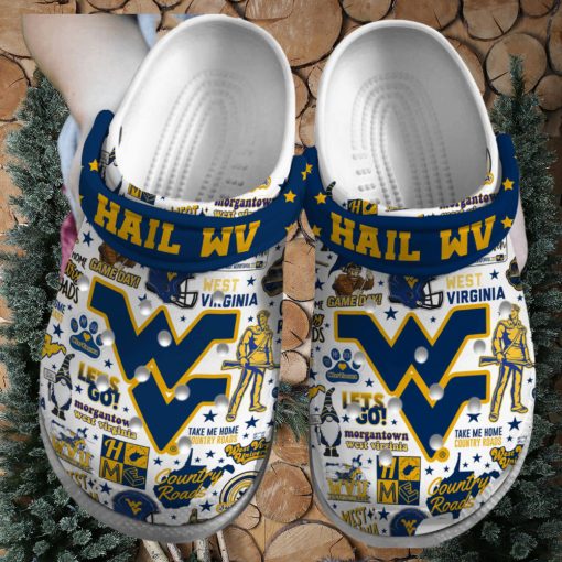 West Virginia Mountaineers NCAA Sport Crocs Crocband Clogs Shoes Comfortable For Men Women and Kids – Footwearelite Exclusive