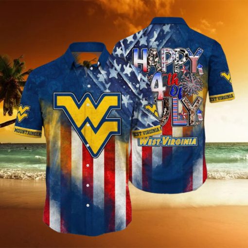 West Virginia Mountaineers NCAA2 Independence Day Holidays Hawaiian Shirt For Men Women Gift