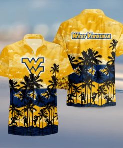 West Virginia Mountaineers Palms Tree Hawaiian Shirt