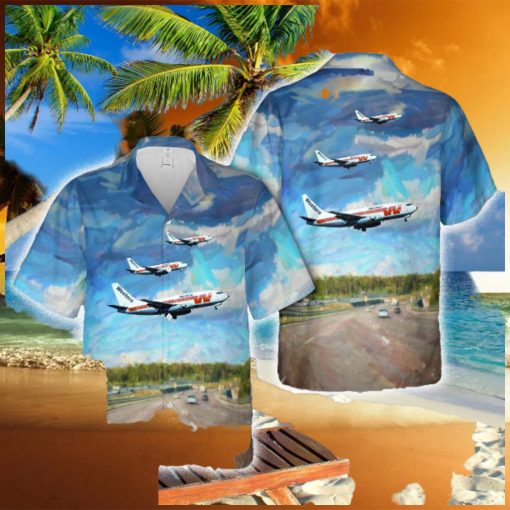 Western Airlines Boeing 737_200 N4520W Marmet Hawaiian Shirt