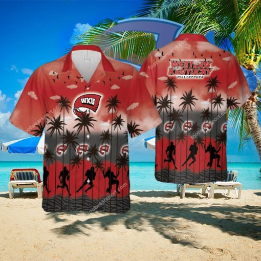 Western Kentucky Hilltoppers AOP Hawaiian Shirt Pattern Coconut Tree Gift Summer