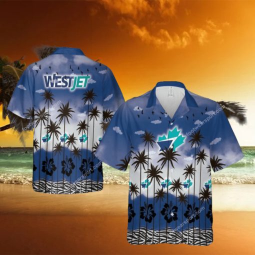 Westjet Souvenir Print Brand New Beach Hawaiian Shirt For Men And Women