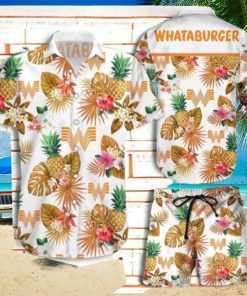 Whataburger Tropical Flower Aloha Hawaiian Shirt, Short Unique Gift