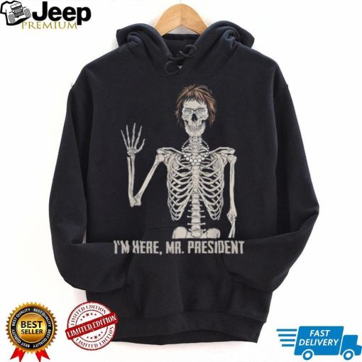 Where’s jackie I’m here skeleton halloween shirt