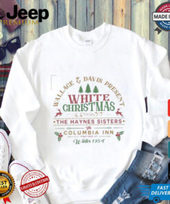 White Christmas Sweatshirt, Columbia Inn Pine Tree Vermont Christmas Shirt