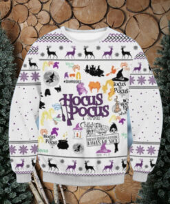 White Make Me Sick Hocus Pocus Ugly Christmas Sweater