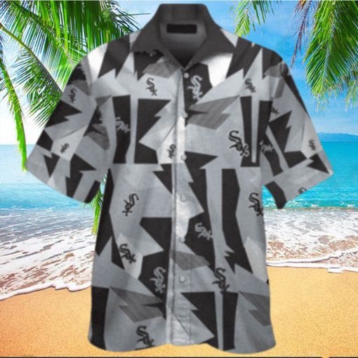 White Sox Abstract Art Deco Hawaiian Shirt