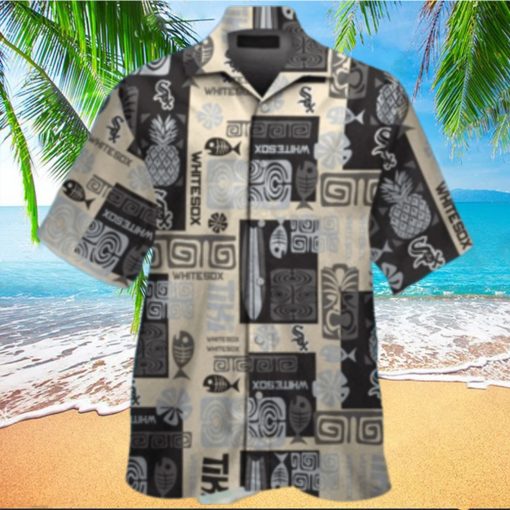 White Sox Hawaiian Shirt With Polynesian Tattoo Patterns