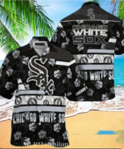 White Sox Pride Black Floral Tropical Hawaiian Shirt